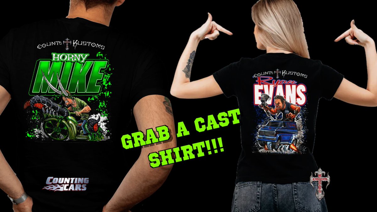 Can't decide which cast shirt to grab? Get more than one! Six options to choose from on  countskustoms.shop
#countskustoms #lasvegas #merch