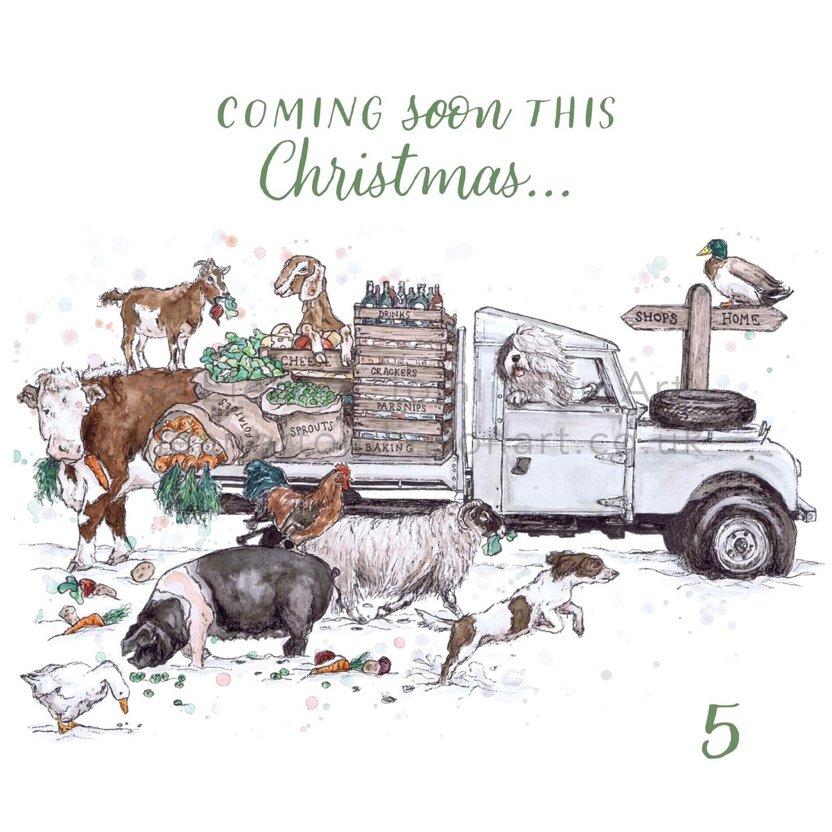 Let’s start the countdown… ⭐️ So much festive newness coming to the website from this Sunday!! Starting with one of the new pieces from the collection this year ‘The BIG Christmas Shop’…. #christmasiscoming #landrover #shopping #foodshopping