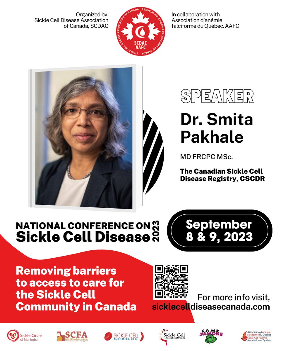 TheBridgeCtr's tweet photo. Dear Community,
We are pleased to invite you to the Educational National Conference on Sickle Cell Disease, organized by the SCDAC, at which Dr. Pakhale will be a guest speaker. The conference will be from Friday, Sept. 8 through Saturday, Sept. 9, 2023, located in Montreal, QC. https://t.co/u5wd4zaZWM