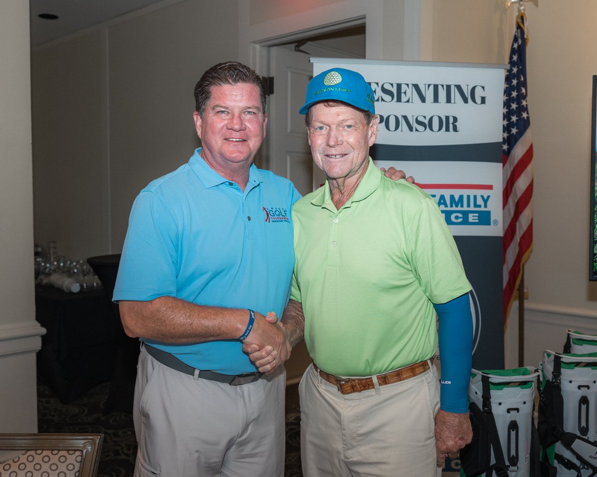 FirstTeeKC's tweet image. Thank you Tom Watson! The 25th annual Day for Kids Golf Tournament at Loch Lloyd was a record breaker with 132 golfers raising $270,000 for the kids. Pictured is Tom Watson with Tom Mayfield-Presenting Sponsor American Family Insurance; and Tom with First Tee participant Braygan