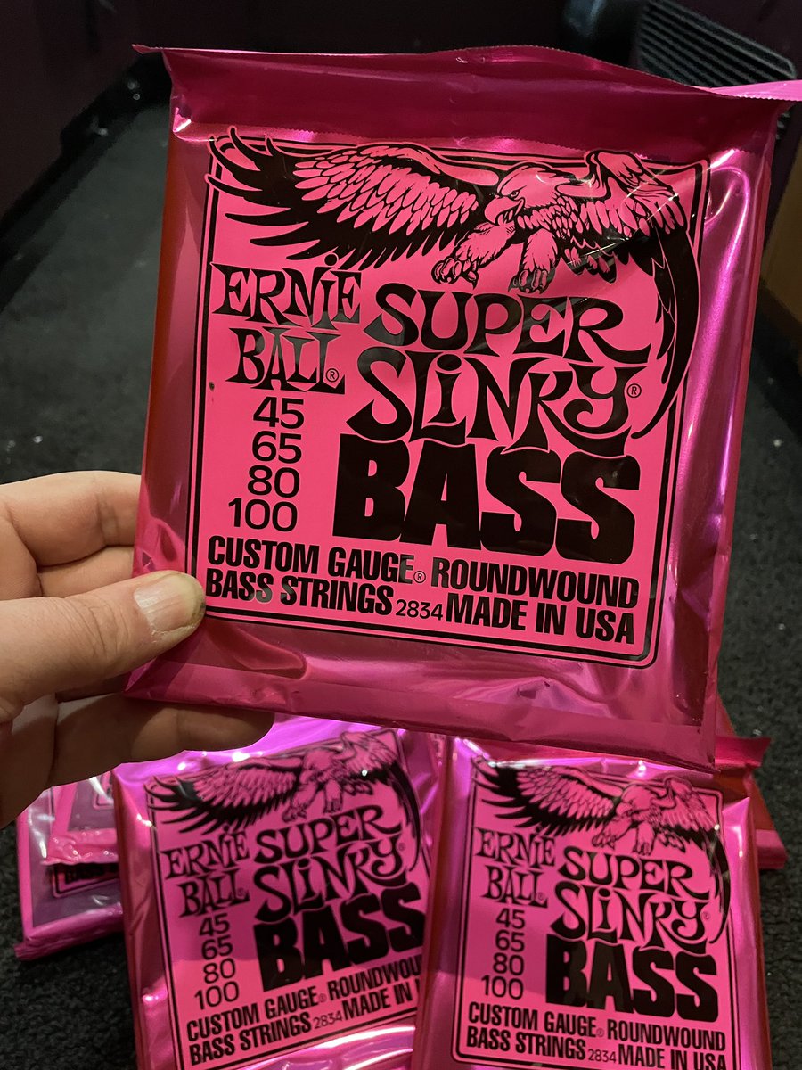 LessThanRAJ's tweet photo. These are the bass strings I use. @lessthanjake has been very fortunate to be part of the @ernieball family for a long time. Throwing out a huge THANK YOU for their support during the βRockviewβ touring this year! You guys rule!! #ernieball #musicman @music_man #backofthepack https://t.co/IzW1G9r56c