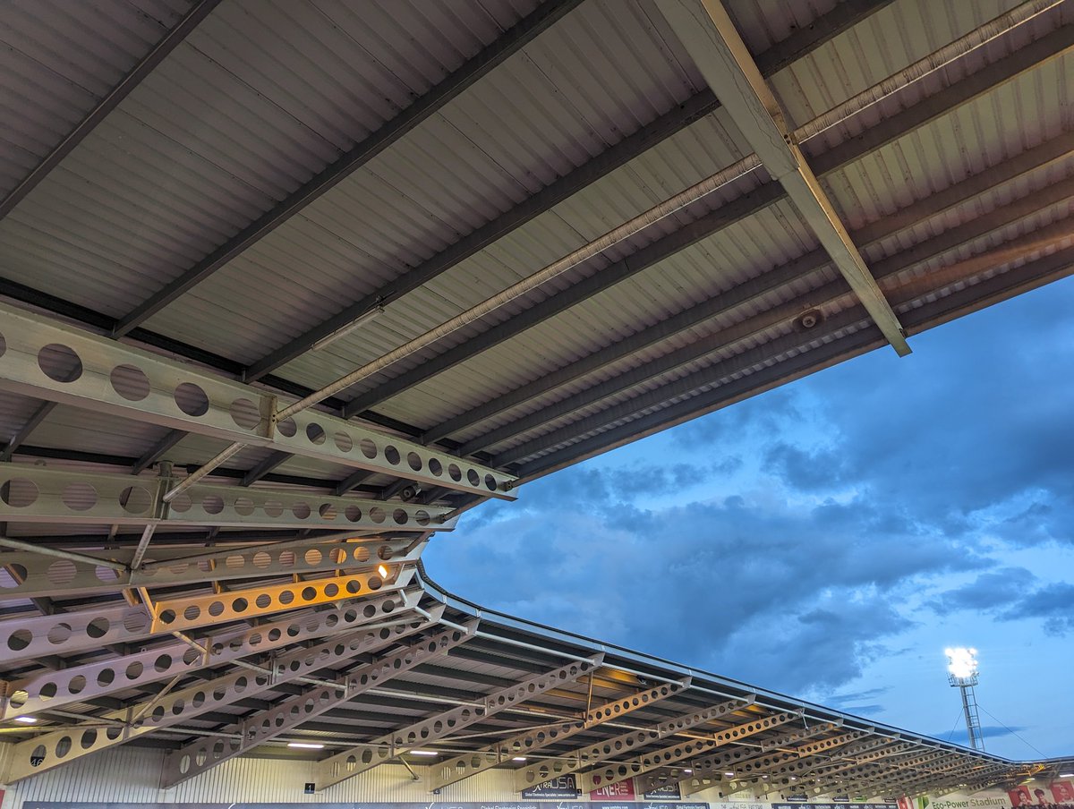 Let's look at the stadium roof as it's far more interesting than what is happening on the pitch.