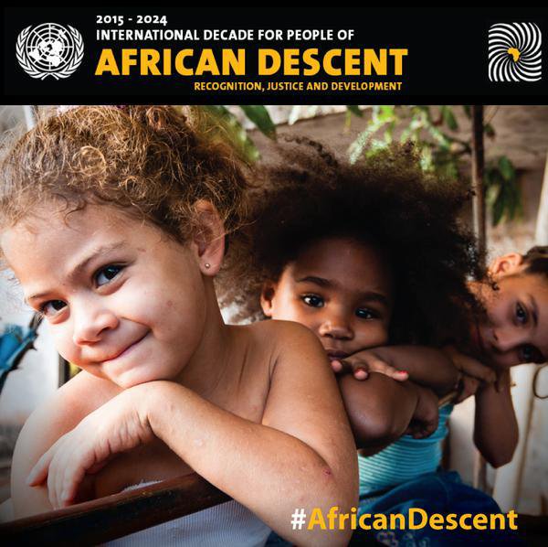 UN's tweet photo. Thursday is the International Day for People of #AfricanDescent, an opportunity to celebrate the extraordinary contributions of the African diaspora around the 🌍.

Learn about the International Decade of People of African descent: https://t.co/1zPj5UwYLX https://t.co/iML0V9nZ7s
