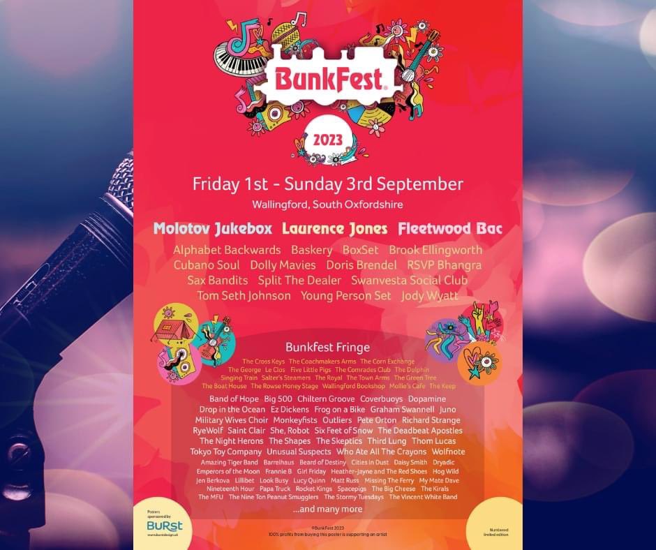 We are very excited to be playing at The Green Tree in Wallingford on Sunday at 5.45pm as part of <a href="/WBunkfest/">Wallingford BunkFest</a>  🎉 This is always a brilliant event so do come down and join us and perhaps stay a while and check out some other great acts. See you there 🤞🏻😎