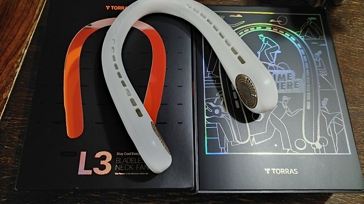 kireizukimama's tweet image. おはようございます🌞

なんかね、もう一つ貰っちゃったんだけど❗　嬉しい✨✨
以前ユーキくんが紹介したパンダ🐼首掛け扇風機の会社からレビューとアンケートの御礼にって🙏

首の所が柔らかくてより首周りにフィトする！！
#アニマルハウスユーキ #TORRAS 
#首掛け扇風機