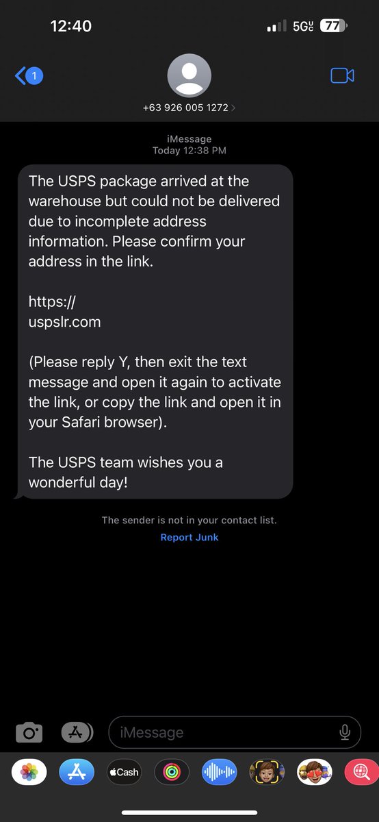 I didn’t know the <a href="/USPS/">U.S. Postal Service</a> outsourced to the Philippines. 

Don’t get scammed, people.