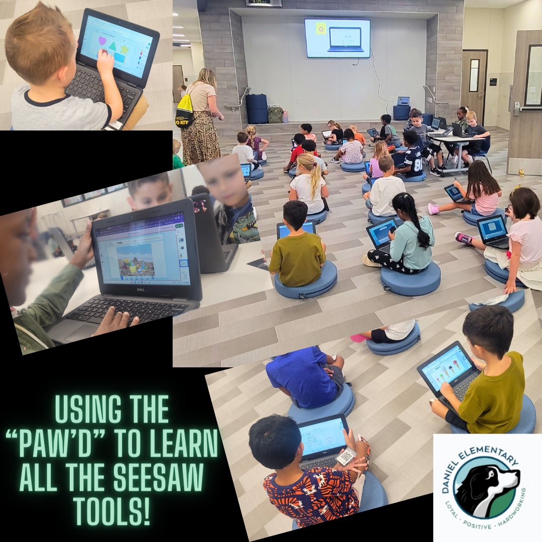 1st Grade #DanielDogsES is ROCKING <a href="/Seesaw/">Seesaw</a> after our Bootcamp today 📷🎤🎥👆✏️. We learned how to use ALL the tools. #NISDIT 

Love that we could use the "PAW'D" to combine classes💚🐶! <a href="/Jess_McDonald98/">Dr. Jessica McDonald</a>