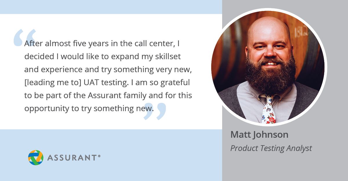 After 5 years on our team, Matt Johnson decided he wanted to try something completely new - and he found the perfect opportunity here at Assurant! Check out more stories like Matt's: aizgo.co/6042Pozx6
#LifeAtAssurant #AssurantProud