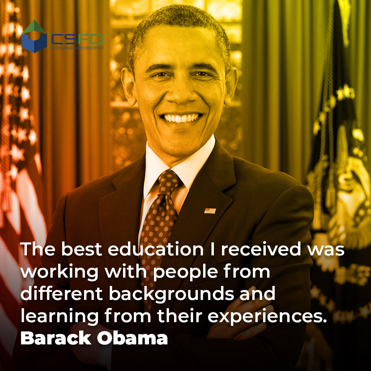 csfd_org's tweet photo. The best education I received was working with people from different backgrounds and learning from their experiences.
Barack Obama

🏫 https://t.co/cwDLaplAby

#charter #investment #education #usainvestment #investmentusa #usaeducation #educationusa #educationinvestment https://t.co/GEt9LcvUfw