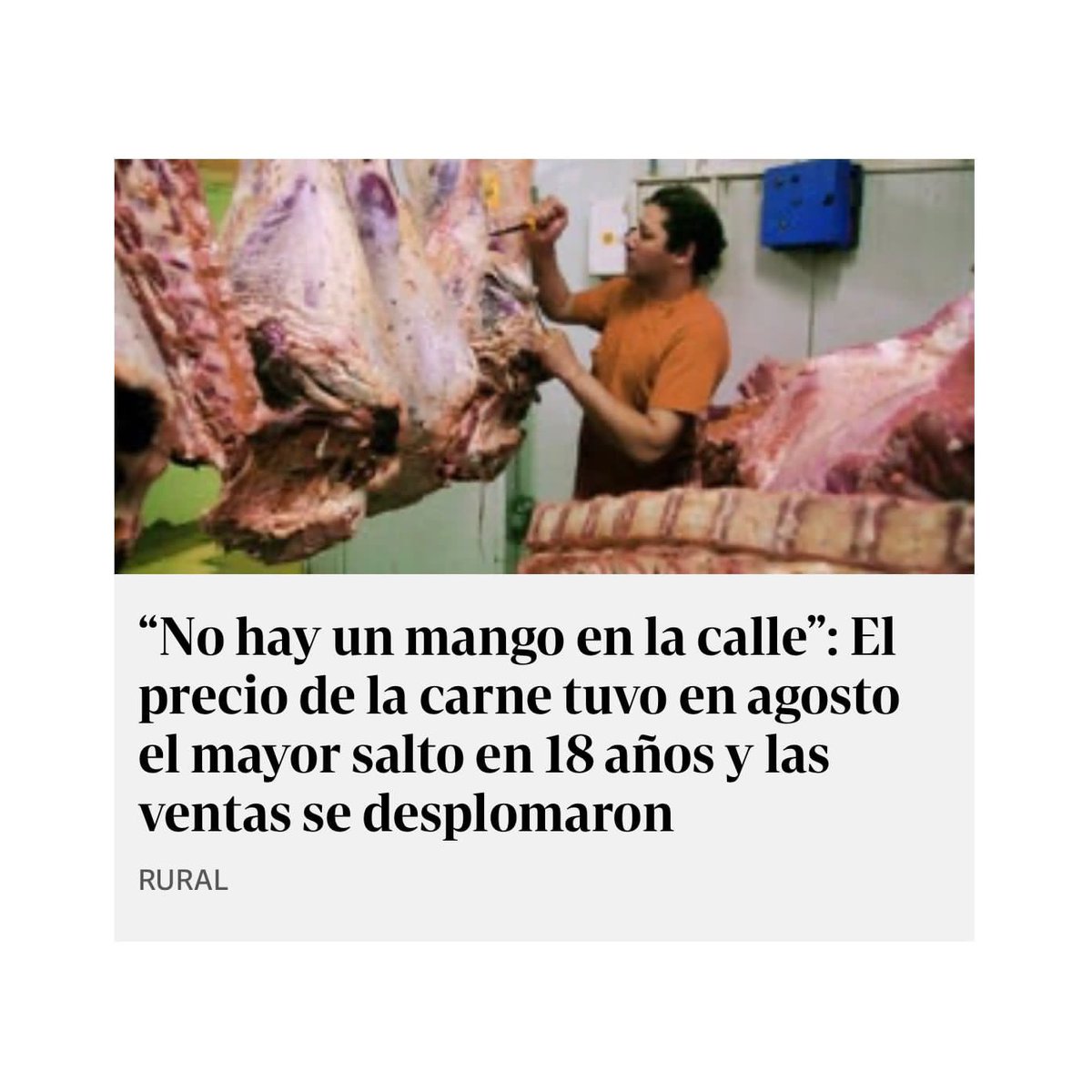 TE PROMETIERON ASADO Y NO HAY UN MANGO PARA COMPRARLO

Te dieron dos pesos y aumentaron la carne el 60 % en un mes. Está claro que el primero te lo regalan y el segundo te lo venden. Los argentinos no se merecen vivir de esta manera. Ministro de Economía Sergio Massa: ocúpese de