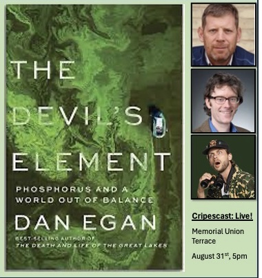 Center for Limnology (@wisclimnology) on Twitter photo Cripes! One day left until you get to see <a href="/JakeDeLake/">Jake Vander Zanden</a>, Dan Egan & <a href="/CharlieBerens/">Charlie Berens</a> talk #Wisconsin waters at the beautiful <a href="/MemorialUnion/">Memorial Union</a> Terrace! See ya there! Cripes! One day left until you get to see <a href="/JakeDeLake/">Jake Vander Zanden</a>, Dan Egan & <a href="/CharlieBerens/">Charlie Berens</a> talk #Wisconsin waters at the beautiful <a href="/MemorialUnion/">Memorial Union</a> Terrace! See ya there!