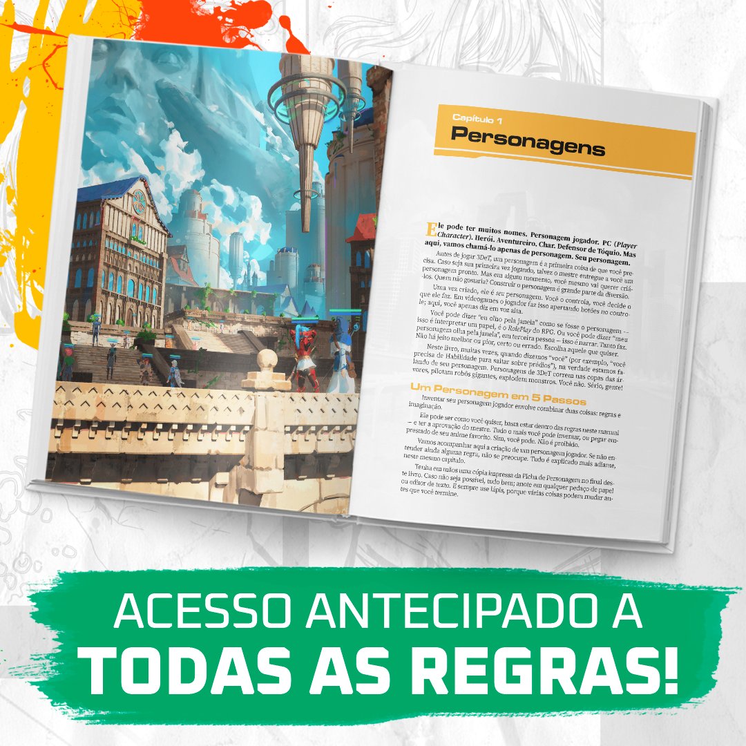 ÚLTIMOS DIAS PARA APOIAR #3DeT VICTORY! ⚡🎲 ➡ catarse.me/3det Participe da campanha que vai tornar o RPG mais divertido do Brasil uma realidade! Apoie hoje mesmo para garantir: 📌 Acesso antecipado 📌 Conteúdos digitais extras 📌 Recompensas exclusivas