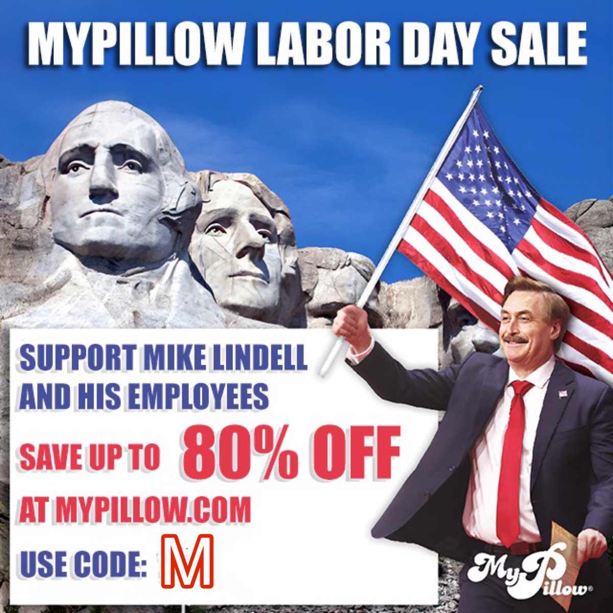 Save up to 80% off selected items using #MyPillow promo code 👉M👈 during our #MyPillowLabourDaySale. Visit 
mypillow.com/promocodem(enter promo code 👉M👈 at top of page)
#MyPillowPromoCodeM
#backtoschoolshopping #backtoschool
#backtoschoolsale ##MyPillowale