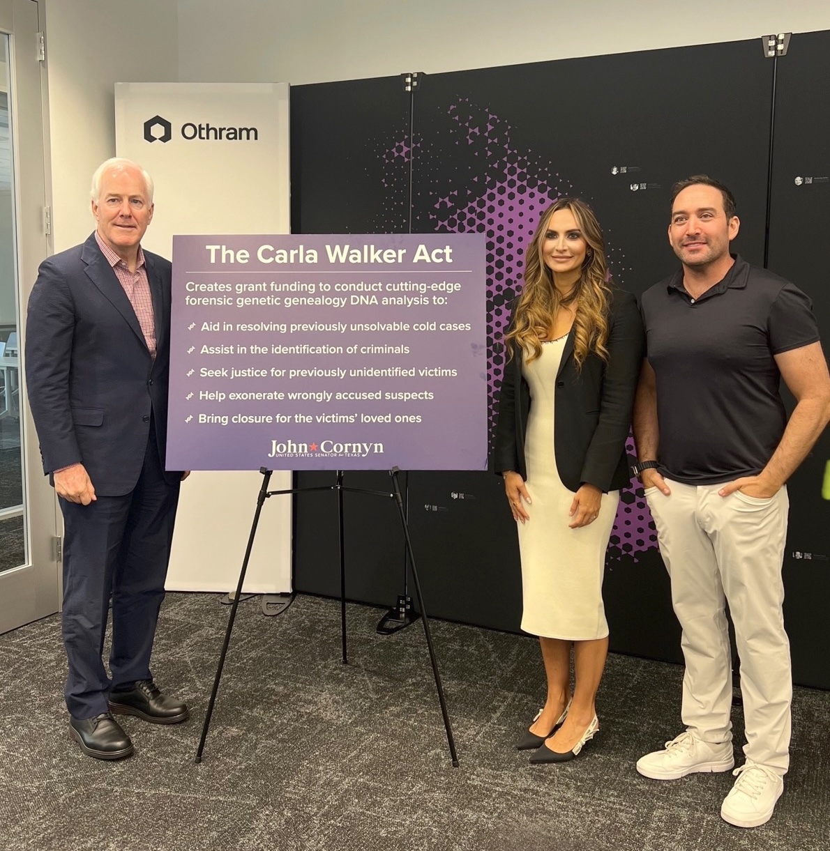 Othram Inc. on X: &ldquo;Honored to host @JohnCornyn and a panel of 