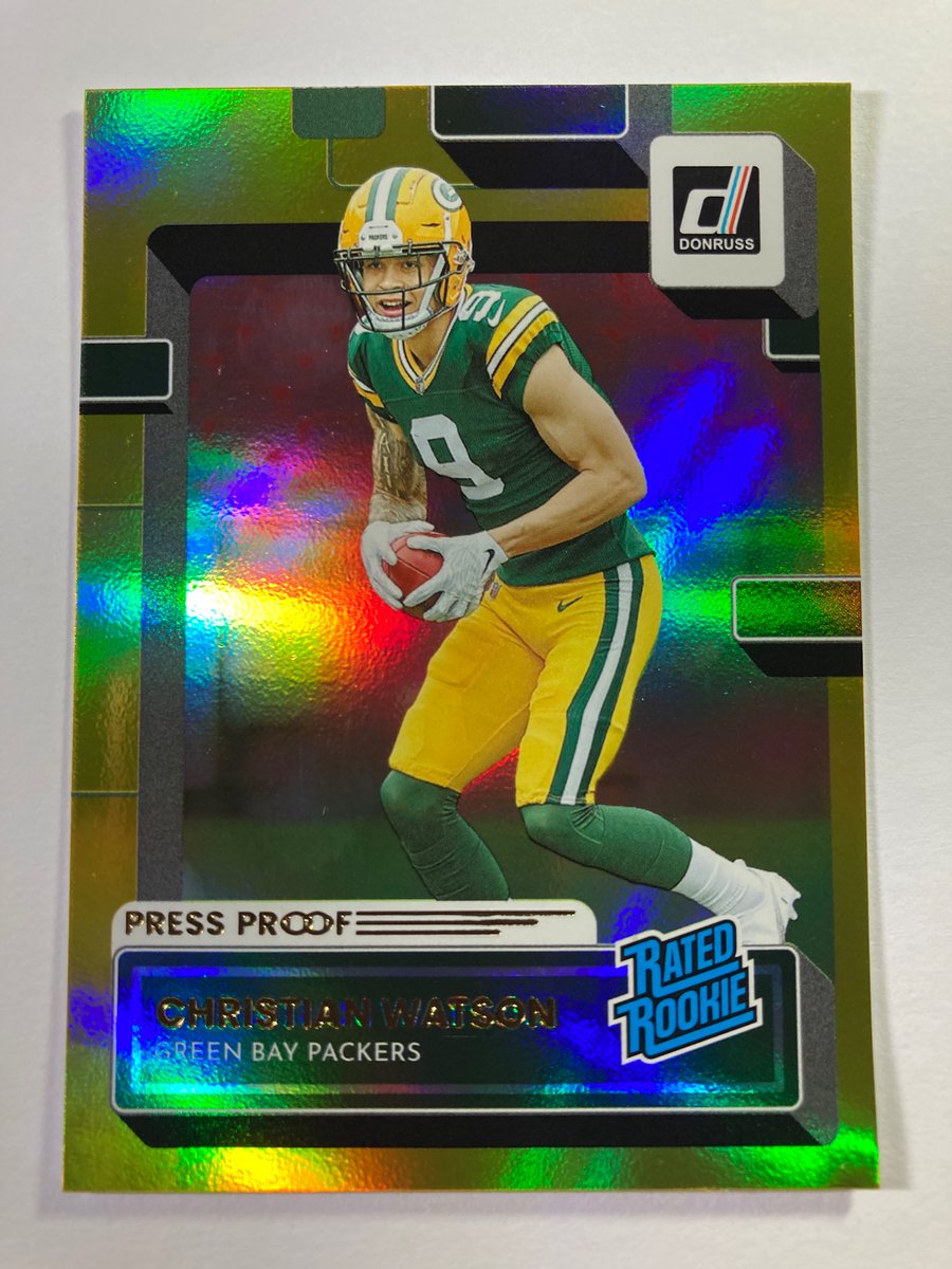 1218Sports's tweet photo. 🎁Appreciation Day Giveaway🎁

Winner Announced Thursday

#GoPackGo 

🔥Christian Watson Gold Press Holo Rated Rookie Card

To enter
1. Follow
2. Retweet
3. Like

#NFL #GreenBay #Packers https://t.co/MjniZG3KJs