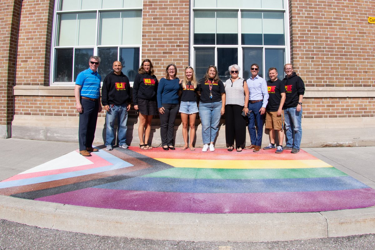 Waterloo Region DSB (@wrdsb) on Twitter photo Our dedicated KCI (<a href="/ONEKCI/">Kitchener Collegiate Institute</a>) Leadership students unveiled a progress pride flag inspired sidewalk, made possible thanks to a #LoveMyHood grant.
Student leaders took this project from idea to reality, in partnership with <a href="/CityKitchener/">City of Kitchener</a> and local community groups. #WeAreWRDSB Our dedicated KCI (<a href="/ONEKCI/">Kitchener Collegiate Institute</a>) Leadership students unveiled a progress pride flag inspired sidewalk, made possible thanks to a #LoveMyHood grant.
Student leaders took this project from idea to reality, in partnership with <a href="/CityKitchener/">City of Kitchener</a> and local community groups. #WeAreWRDSB