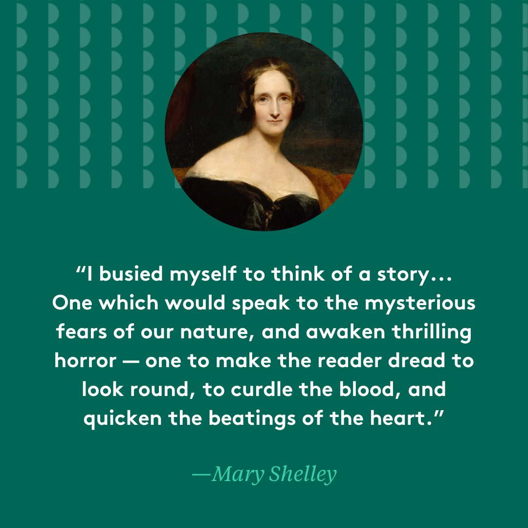 Happy #Frankenstein Day! Did you know that Mary Shelley’s gothic classic is widely regarded as the first science fiction novel? The story originally came to Shelley in a “waking dream” during a friendly ghost story competition on a trip to Lake Geneva.