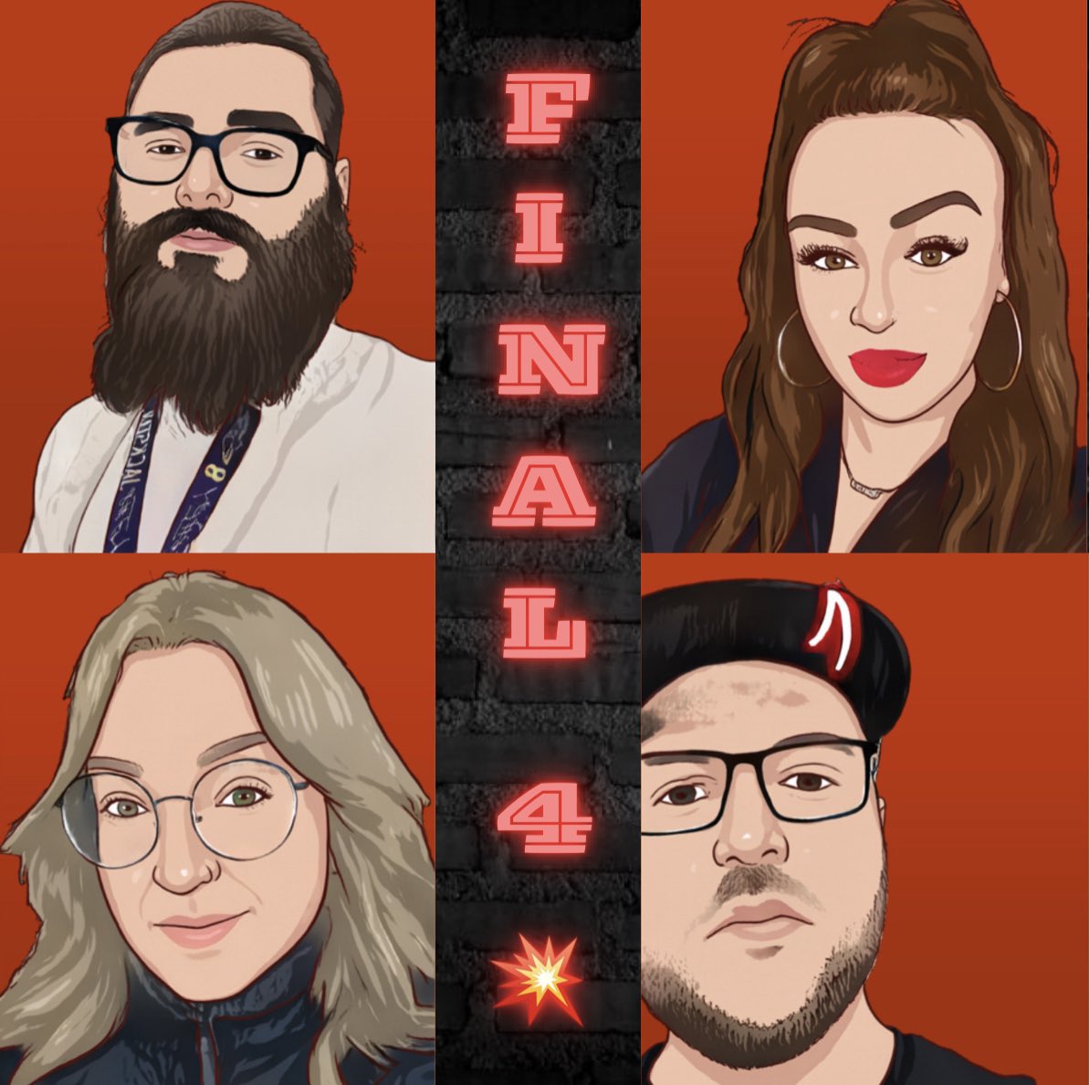 PanicRoom12's tweet photo. Panic Room: Smoke and Mirrors FINAL FOUR! 
Dennis, Paige, Tamara, MacM https://t.co/691cRhWhgE