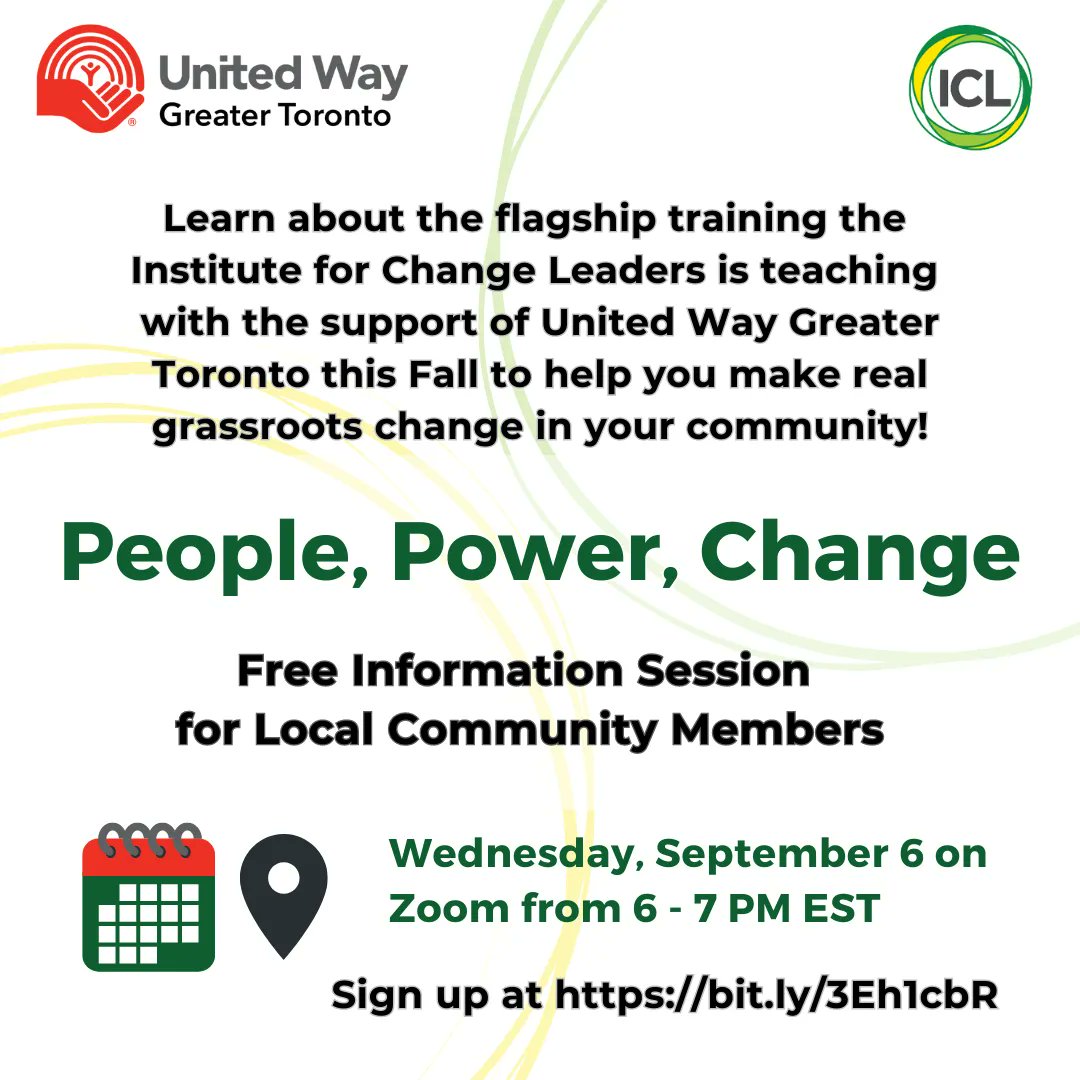 Cooksvillefest's tweet photo. Join this online Institute for Change Leaders Information Session organized via United Way and the Community Development Hub initiative. 
Date: Sep 6th, 2023
Time: 6:00 PM - 7:00 PM
Information session on Zoom is: https://t.co/YyRUCtHtDM https://t.co/HwDHxvqI1p