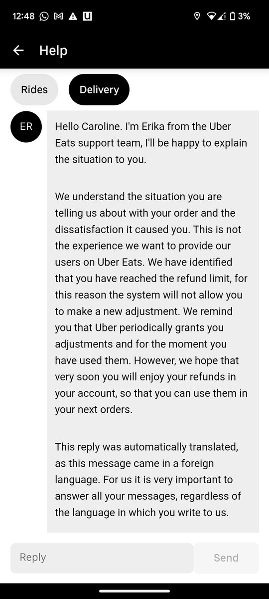 fakecharge's tweet photo. @Uber_Support paid in cash but in the app it claims unpaid. I have provided written proof and screen shots from the driver that he not only accepted payment but marked it as payment received in app. Help in app refusing  to acknowledge, don't need refund just delete fake charge🙏🏽 https://t.co/I1cqf74OCZ
