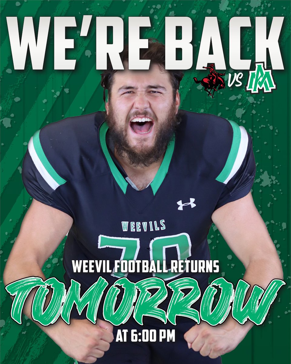 🏈 | <a href="/WeevilFootball/">UAM Football</a> Set to Take on the Rangers in Season Opener

Read more: uamsports.com/news/2023/8/30…

#EatEmUp