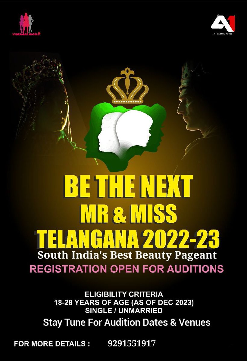vamshi4Fashion's tweet image. #HyderabadModels &amp;amp; #VEvents Presents
#MrandMissTelangana 2022-23
Registrations Open
Contact - 9291551917
#MissTelangana #MrTelangana #MissindiaTelangana #MissDiva #missindia #MissUniverse #Misshyderabad #MrHyderabad #Hyderabad #hyderabadi #RashmikaMandanna #SreeLeela #vamshipalle