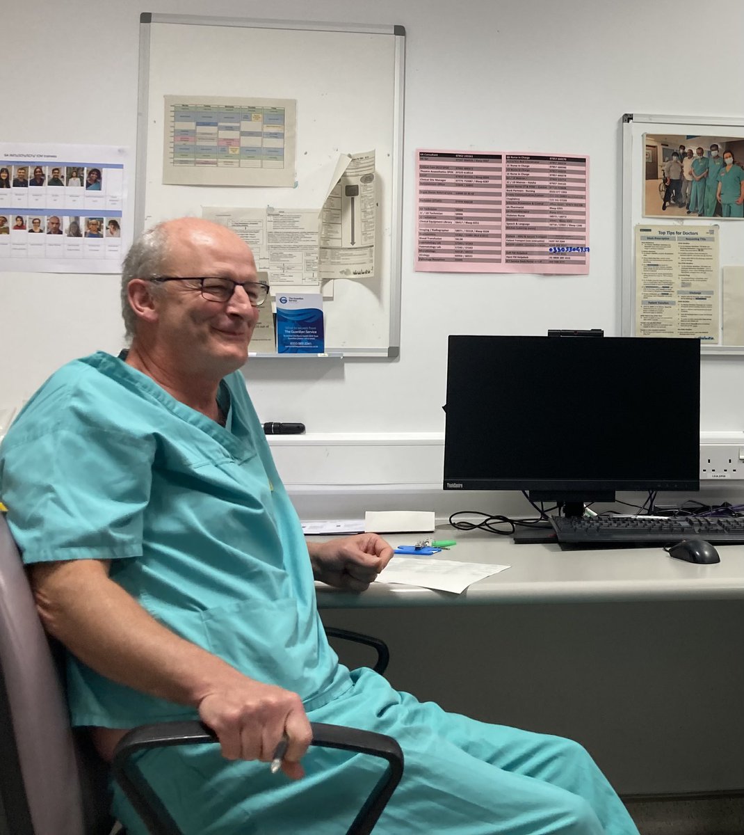 Last day ever of ICU for a man who many know as  “GLI” or “greatest living intensivist”. Incredible clinician who influenced so many he has trained, immeasurably impacted ICU in the UK and saved so many lives through his wisdom and pursuit of excellence. Go well in retirement JC!