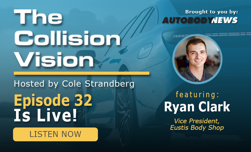 The Collision Vision Ep. 32 - Scaling a Family-Run Regional MSO the Right Way with Ryan Clark at Eustis Auto Body. Listen to the full episode here: bit.ly/3jz76hJ. #TheCollisionVision #Autobodynews #CollisionRepair #autobodyshop #podcast