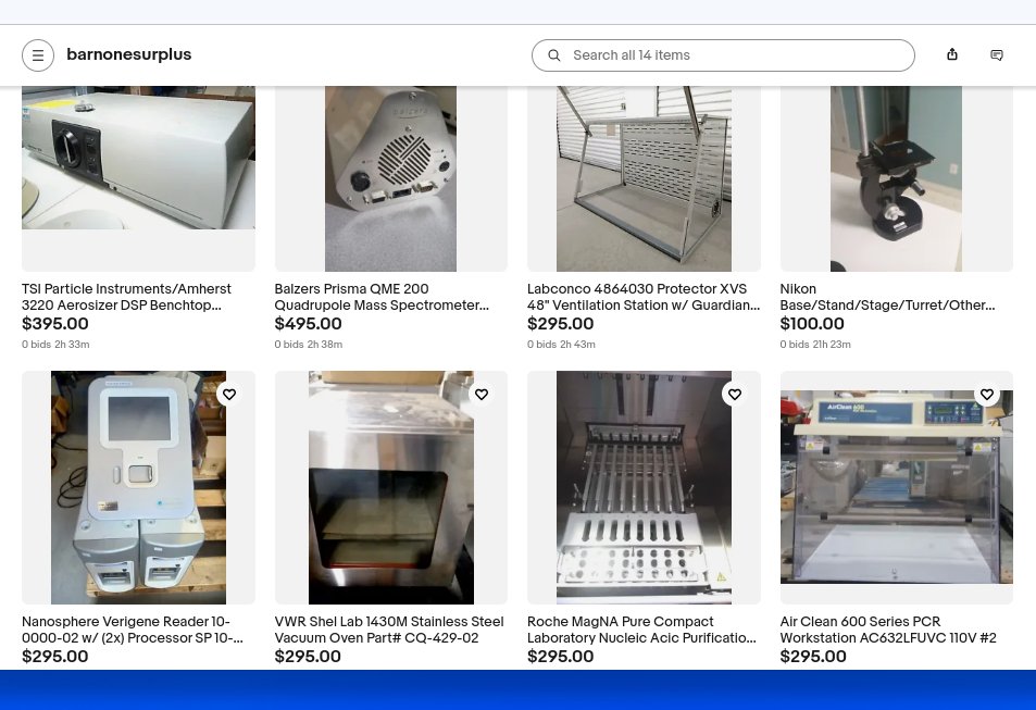 Follow our auctions ending today and this week...  ebay.com/str/barnonesur…
