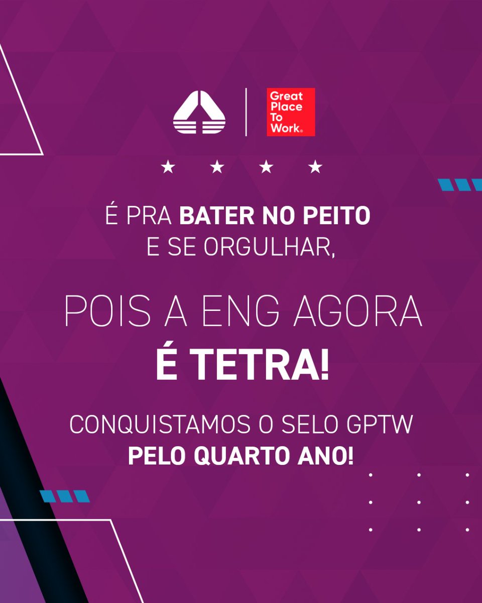 engineeringbr's tweet photo. Nosso selo GPTW brilha novamente! 😍
Conquistamos mais uma vez o selo Great Place To Work, reconhecendo nosso compromisso com um ambiente incrível para os colaboradores. Parabéns a todos os #Engers envolvidos nessa conquista! 👏🏢💪
#MaisUmaVezEngNaGPTW #GPTW https://t.co/VzZVKKMTqb