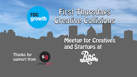 Embrace creative collisions & community synergy! 🎨 Join RocGrowth & StartUp Grind every 1st Thursday. Whether you're a startup pro, creative, or supporter, come connect, collide, & spark innovation over drinks. Let's fuel creativity together! 🌟 #RocGrowth #StartUpGrind