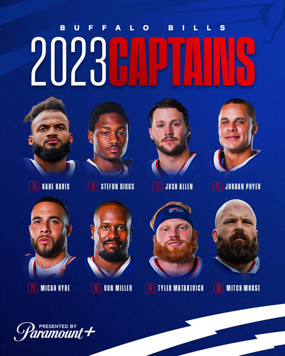 Our 2023 captains! 🫡

#GoBills | #BillsMafia