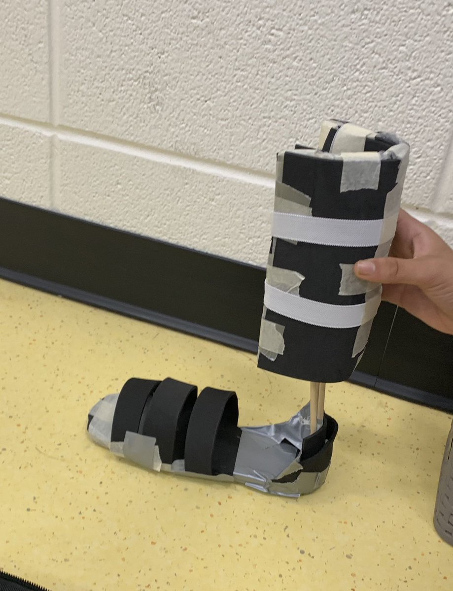 MrsGravesD68's tweet photo. Engineers designed a prototype for an AFO using specific design requirements. Next up: an exploration of the design process and how to use a decision matrix  @PLTWorg @JeffersonJH68 @Woodridge68 https://t.co/Ve9hCyeM7O