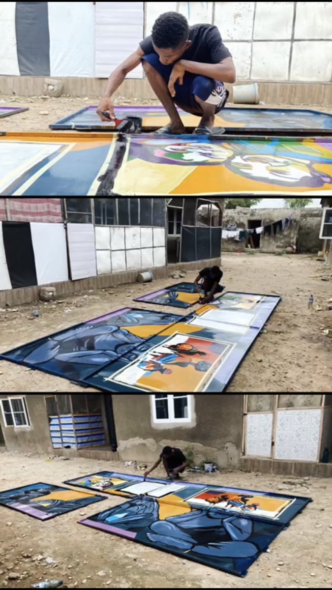 AwariVII's tweet photo. International day of the departed commissioned painting installation by my humble self...#IDOD #Awari #icrc #art #painting @ICRC #yola https://t.co/TpAB4IF6PZ