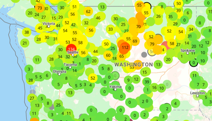 Wa_fire_watch's tweet photo. #OregonFire 12/20
Lower humidity can also be expected for Saturday and Sunday with readings of 20-25% forecasted! Winds will also be from the Northeast and less than 10mph! As a result fire behavior could be expected to increase! Air quality is less bad today!! https://t.co/Njqkax7ZCT