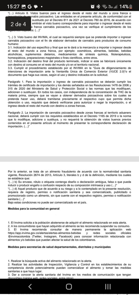 clemayorga's tweet photo. Importante padres y madres de familia, profesores, médicos pediatras y comunidad en general, tener en cuenta esta ALERTA @invimacolombia sobre presencia de gomitas de dulce con contenido de cannabis que pueden poner en riesgo a nuestros niños https://t.co/82ItHCJ1of