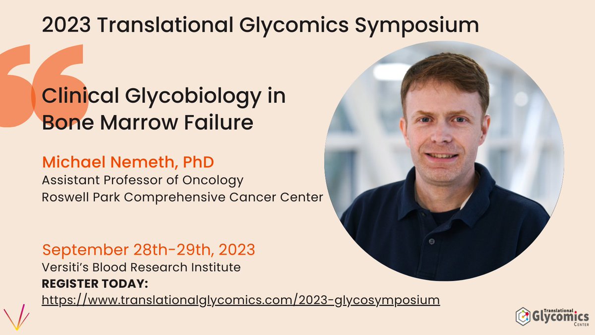 🌟Don't miss out on the opportunity to hear from Michael Nemeth at the Translational Glycomics Symposium🌟REGISTER TODAY!

🌐Stay tuned for more updates and details about this exciting event, you wont want to miss it!  Spread the word! 📢#translationalglycomics #glycobiology