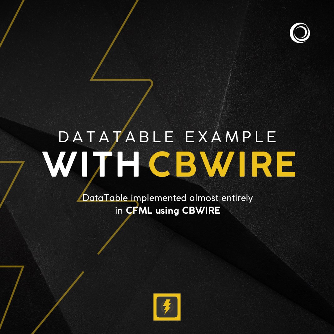 ortussolutions's tweet photo. @GrantCopley, continues to improve #CBWIRE with ongoing updates. We're thrilled to announce the creation of an example of a fully functional #DataTable,  constructed in #CFML, all thanks to the prowess of CBWIRE. 🚀 

🚨 Learn more at: https://t.co/GTuBjqtsG6

#CFML #Coldfusion https://t.co/JXHe1RBOKl