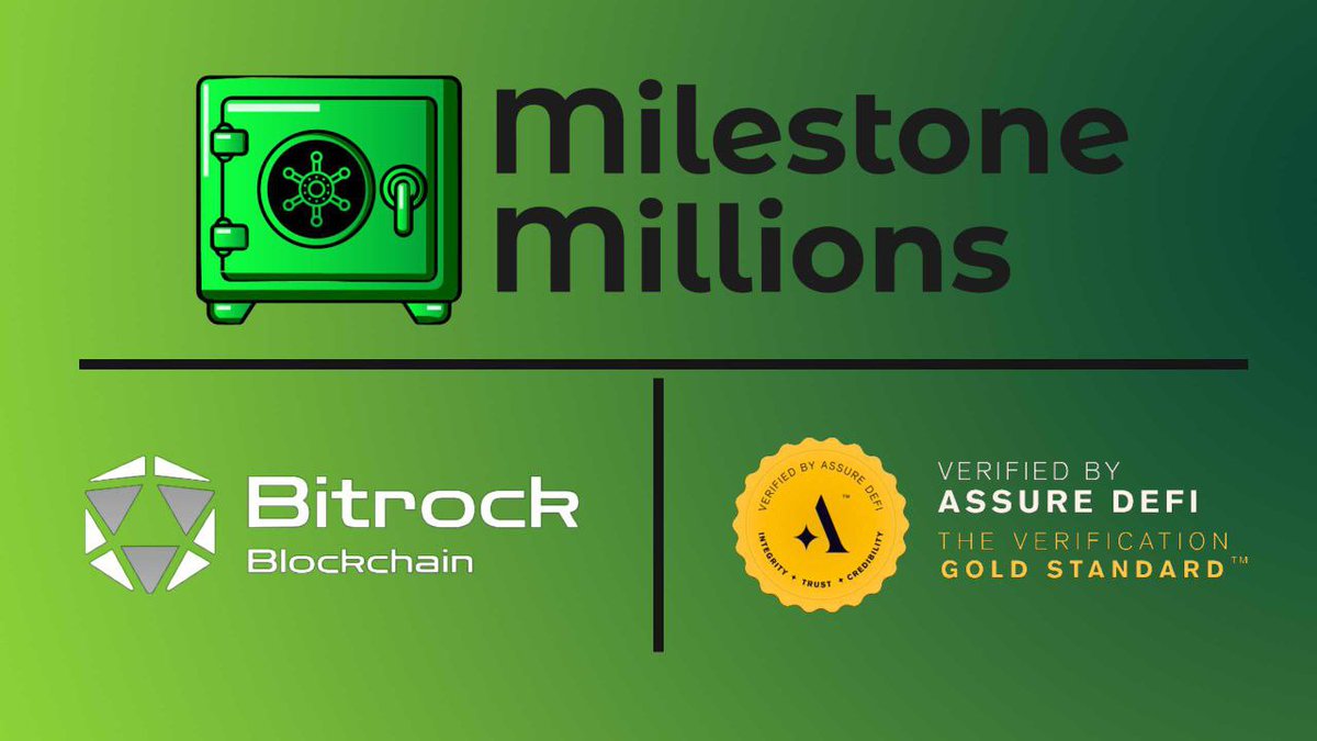 BitRockChain's tweet photo. The Bitrock team is proud to announce the chain's next upcoming partner project! This project is a key contributor to our commitment to project diversity and will be stealth launching at an undisclosed time in the VERY near future. All info. below!

 🌎☑️ Milestone Millions ☑️🌍

A Memetility type of token which runs in an Ethereum IBFT 2.0 Proof of Authority (PoA) side chain (Bitrock). 
Utilizing a Software development branch and a tokenized real estate development program, we provide real use cases for wealth preservation and profit.

Don't miss out on:
•  Software Development Branch
✨Development of an IOS/Android trading app.
✨Healthy living suite of apps (Play 2 Earn, etc)
✨User friendly suite of applications support by bots.
✨Building MSMILLION into a token with global currency adaptability (forex).

•  Tokenization of the real estate market
✨Revolutionary, cryptocurrency-driven platform to be launched.
✨Ownership to be declared via unique smart contracts & NFT's.
✨The entire environment to be fuelled by our native token.

•  Why Milestone Millions?
✨Concrete and Sustainable Roadmap, with achievable goals.
✨Company Revenue Sharing, with the investors.
✨Celebration of each big milestone with unique perks.
✨Unique partnerships ahead.

Embark on the new era of cryptocurrency with Milestone Millions and BitRock Chain – secure your spot now! 🫡

#MilestoneMillions #Web3 #Crypto #Layer2 #Bitrock

💲 Tokenomics:
Max Supply: 500,000,000 tokens 
90% liquidity / 10% for marketing, development, CEX Listings (to be secured for future growth)
Launch price:  1 $BROCK = 2000 $MSMillions
365 days liquidity lock

📝 Contract: - Stay tuned
🚀 Launch date: *Stealth Launch Soon*
📦 Supply: 500 000 000 
💲 Tag : $MSMILLION
🌍Team: Fully KYCed ✅
📝Audit: Done ✅
🍯 Honeypot: NO 🟢

🛒 DEX: Bitrock RockSwap (Buy) 
🏦 MC: Approx $20,000 at launch
💰 LP: 50,000 $BROCK 🟡 

📈 Chart: Live Soon

🌍Website: https://t.co/p6JyUxonSl
🐦Twitter: @MileStnMillions
▶️Telegram: https://t.co/Dl3X4xJclI