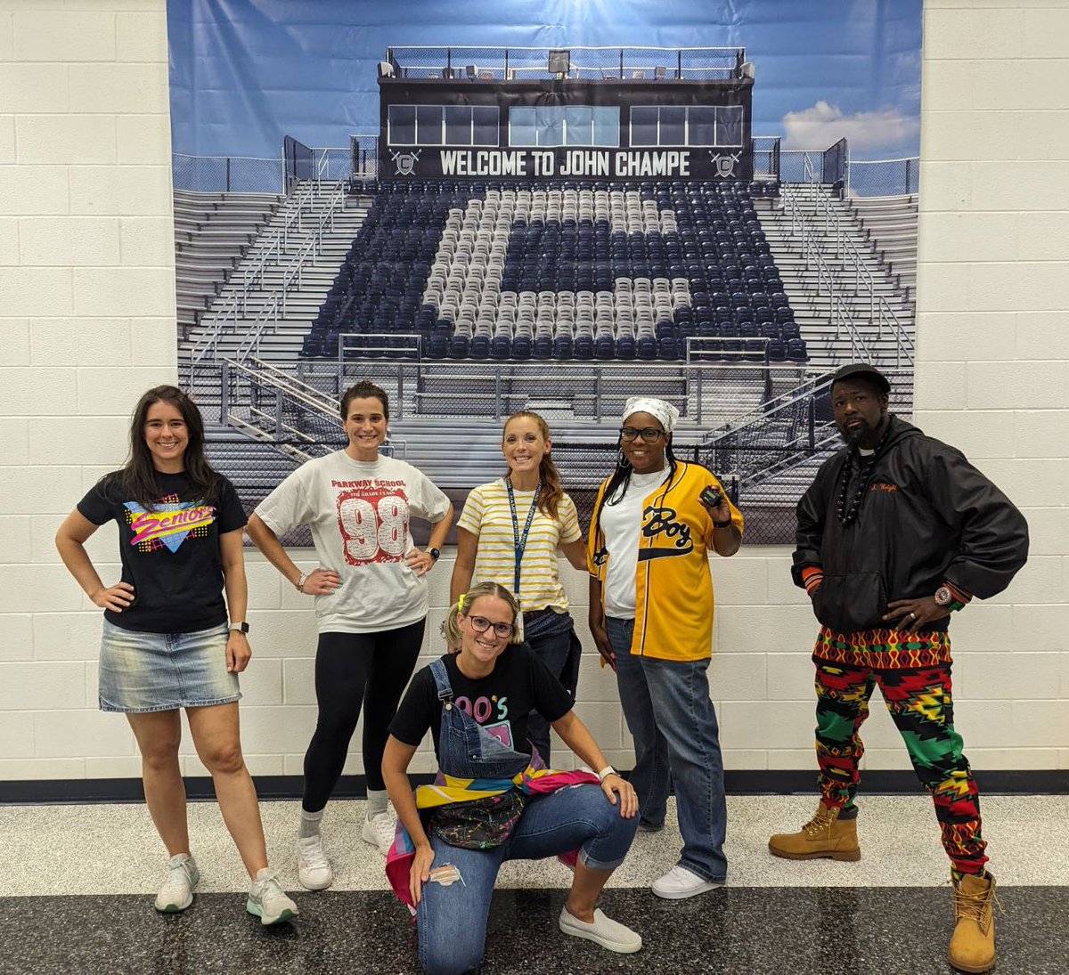 Champe has the best Admin Team! They are all in for the spirit days! 90s… say less! @SolomonTWright1 @mbonner_Champe @sdavis1908 @MrsA_JCHS @AlyciaHakes @LCPSOfficial @TheChampeAD @ChampeKinz