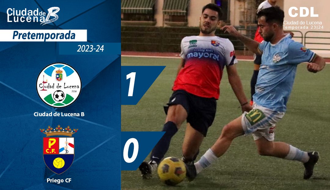 ciudaddelucena's tweet photo. ⚽ 𝙁𝙄𝙇𝙄𝘼𝙇 | Pretemporada 2023-24 

𝙇𝙪𝙘𝙚𝙣𝙖 "𝘽" 1️⃣ - 0️⃣ 𝙋𝙧𝙞𝙚𝙜𝙤 𝘾𝙁 https://t.co/y80yAoFlqF