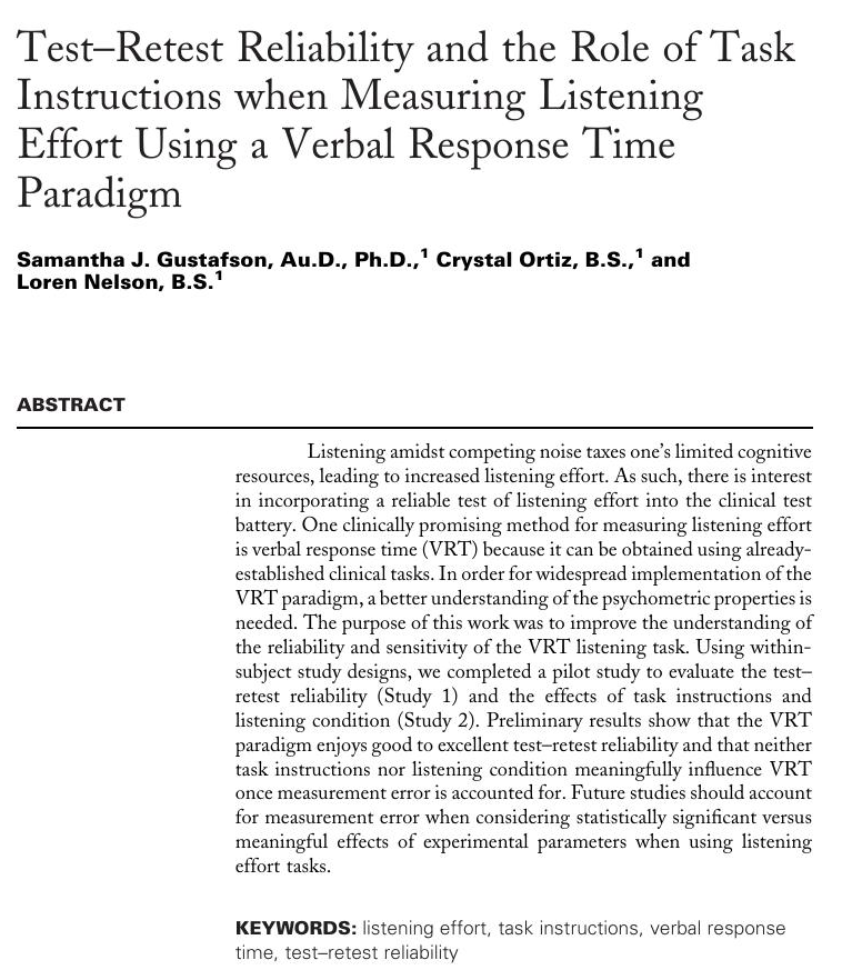 Seminars in Hearing (@seminhear) on Twitter photo You know - I really wanted a #clinicaltest for #listeningeffort! Reading <a href="/samgustafson1/">Samantha Gustafson</a> article really helped me think of a way this may be done in the future! You know - I really wanted a #clinicaltest for #listeningeffort! Reading <a href="/samgustafson1/">Samantha Gustafson</a> article really helped me think of a way this may be done in the future!