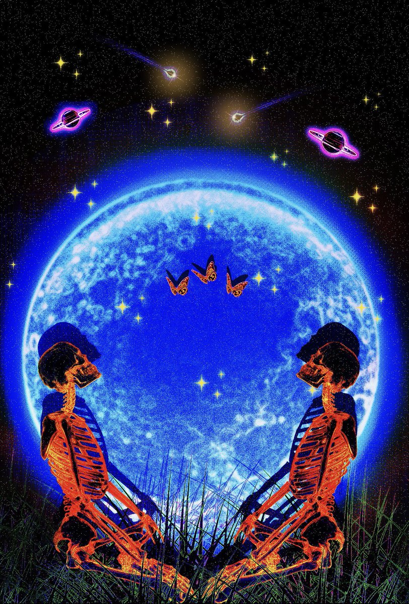 synth3ticc's tweet image. blue moon