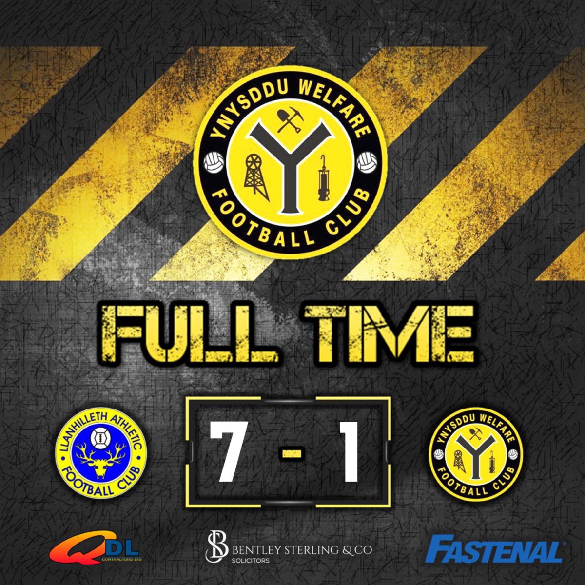 Ynysddu Welfare FC (@ynyswelfare) on Twitter photo ⚽️ | FT Result…
<a href="/LlanAFC/">Llanhilleth Athletic AFC 🦌</a> - 7️⃣
DDUS - 1️⃣
Another tough night.. credit to the hosts who were ruthless in front of goal.
Our consolation goal came from <a href="/oDaviies/">Macauley Davies</a>.
Thank you for the hospitality, all the best for the season, we’ll see you in a couple of weeks.
💛🖤
#UPPADDUS ⚽️ | FT Result…
<a href="/LlanAFC/">Llanhilleth Athletic AFC 🦌</a> - 7️⃣
DDUS - 1️⃣
Another tough night.. credit to the hosts who were ruthless in front of goal.
Our consolation goal came from <a href="/oDaviies/">Macauley Davies</a>.
Thank you for the hospitality, all the best for the season, we’ll see you in a couple of weeks.
💛🖤
#UPPADDUS