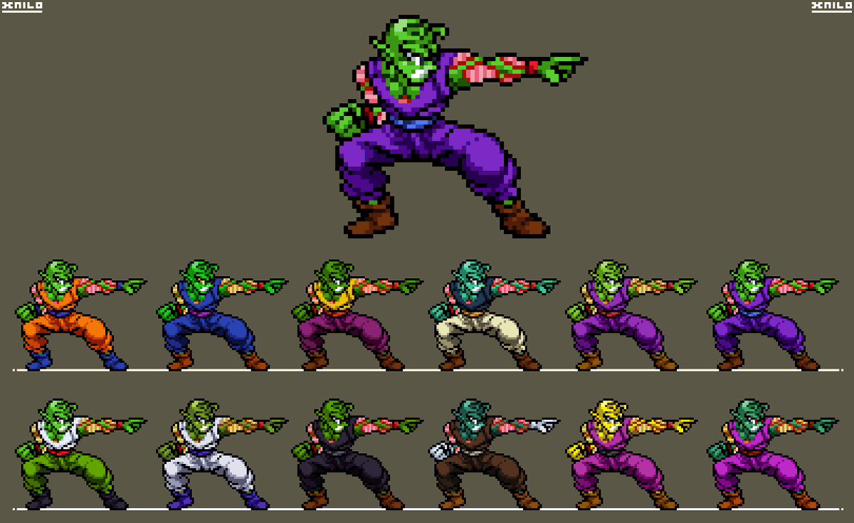 Piccolo Sprites + Palette Colors!!!11111111111111

 #Pixelart #ドット絵 #DragonBall
