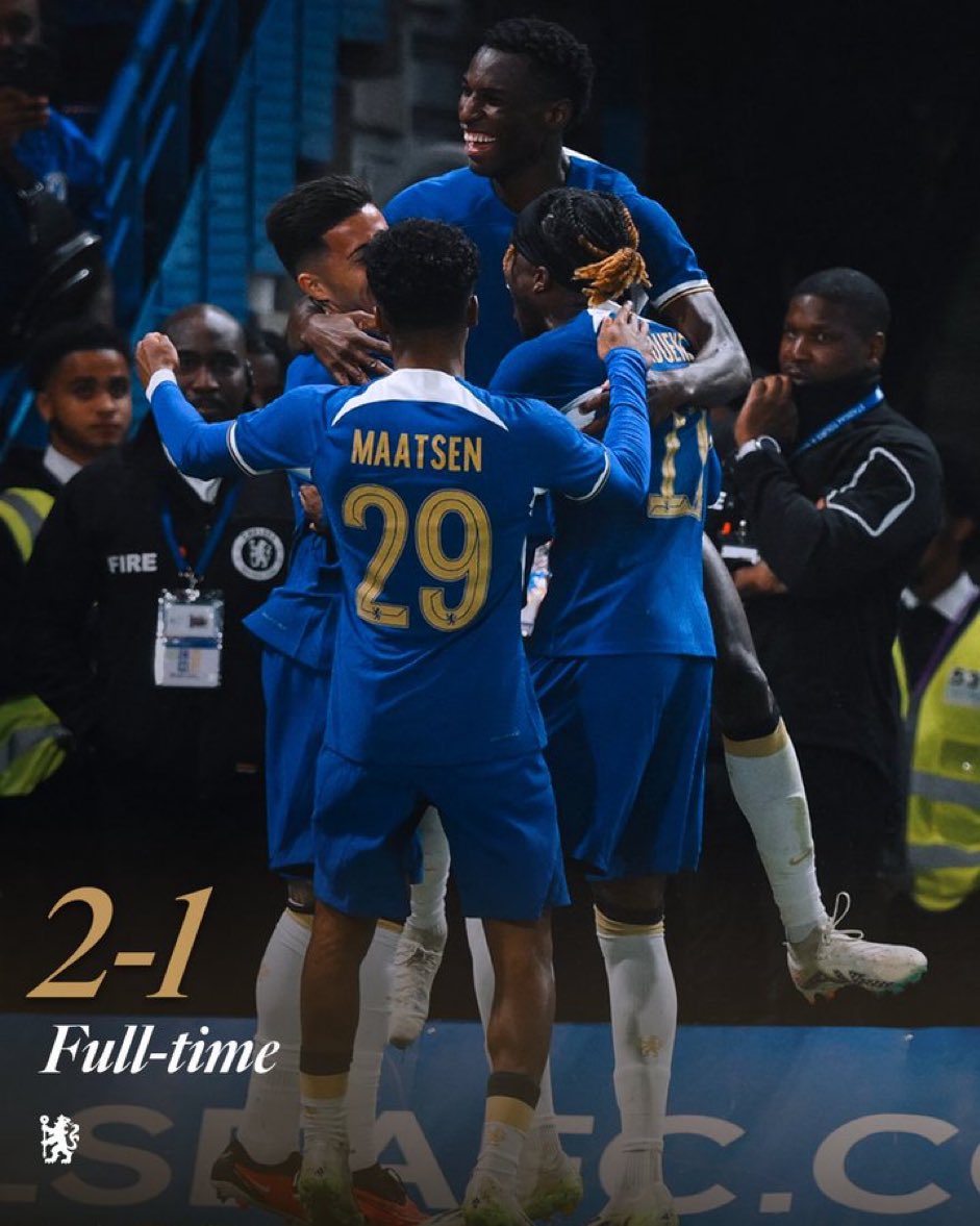 iam_sajoe's tweet photo. I BIG W for @ChelseaFC 
Into the next round of @Carabao_Cup
Big congrats 👏🎉 to @Enzo13Fernandez on his first goal for @ChelseaFC so happy for him, more to come💪🏽
#CFC 💙 https://t.co/EGMxK3Jn6b