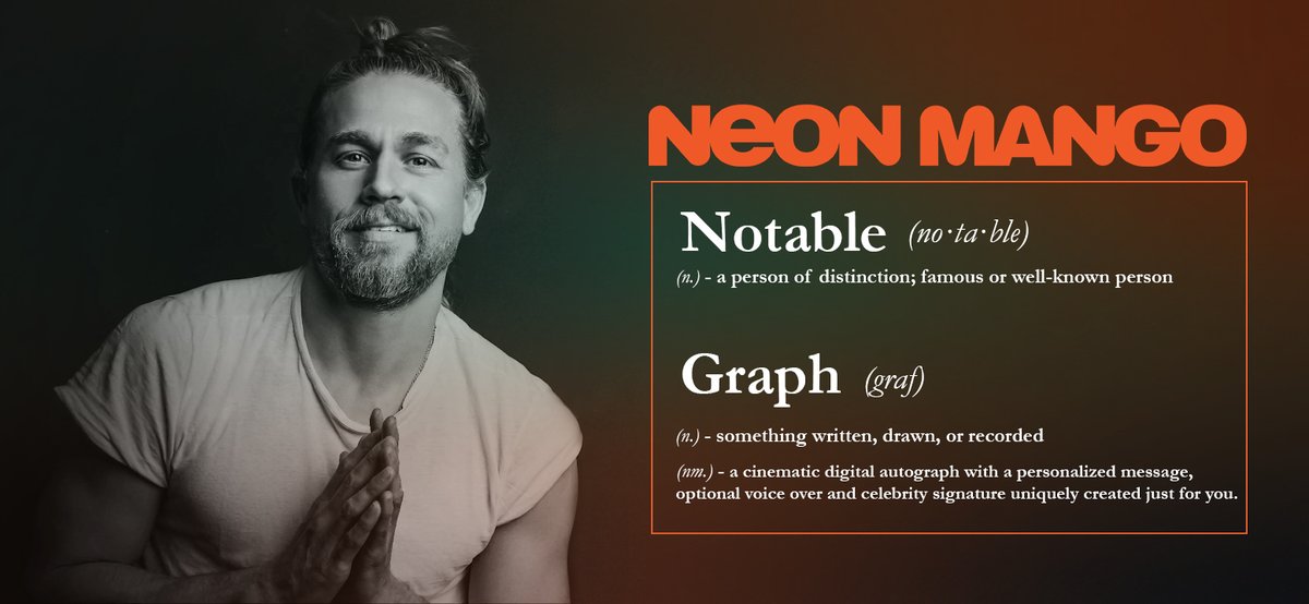 Let us define something for you - and by that we mean.. let us vaguely describe what exactly Neon Mango is and make everyone guess. 

Because you know.. it's fun. 

#CharlieHunnam #Graph #NeonMango #Secrets #SoA