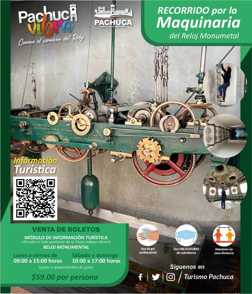 TurismoPachuca's tweet photo. ¿Has subido hasta el campanario del Reloj Monumental de
#Pachuca?
¿Conoces su historia y la magia del funcionamiento de su impresionante maquinaria?
Te invitamos a los recorridos con guía, escucha las campanadas desde las alturas con la mejor vista.
#Geositio
#UNESCOMexico https://t.co/Mri32YJjLw