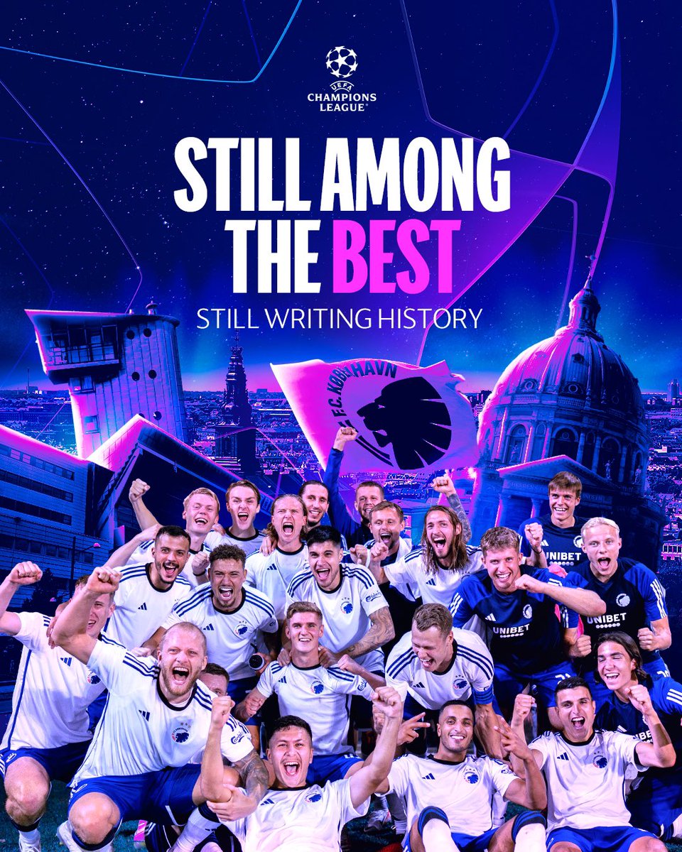.<a href="/ChampionsLeague/">UEFA Champions League</a> 🤝 <a href="/FCKobenhavn/">F.C. København</a> 

✔️ 2006/07
✔️ 2010/11
✔️ 2013/14
✔️ 2016/17
✔️ 2022/23
✔️ 2023/24
 
And we have only just begun…

#ucl #fcklive