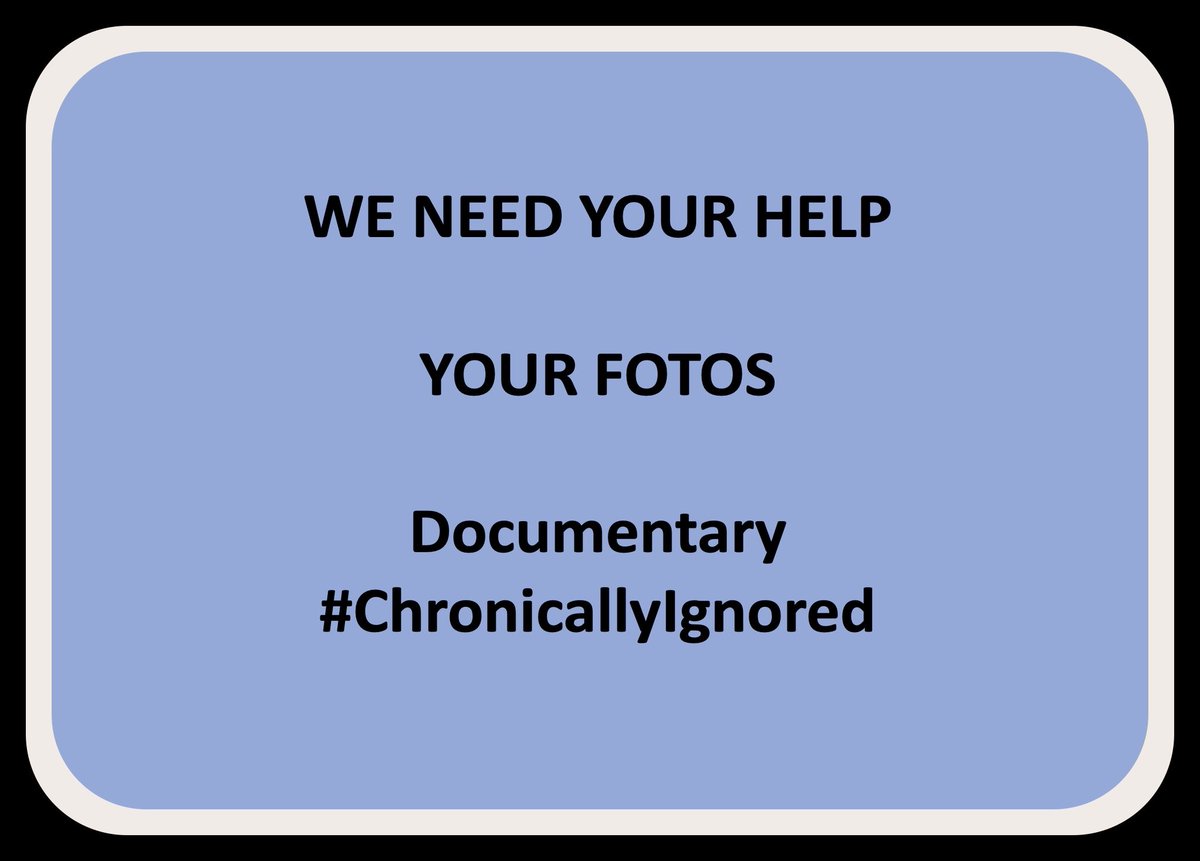 We - the team of the documentary #ChronicallyIgnored #ChronischIgnoriert (ZDF/ARTE) - need your help!   We need your photos! Portraits, face, in bed, on IV, in wheelchair, subjective, from the side, from above, frontal, total, close, whatever you can think of, 1/n 🧵